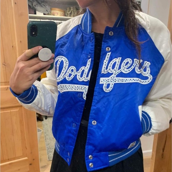 G-III & Carl Banks Jackets & Blazers - Vintage bedazzled LA dodgers bomber womens jacket